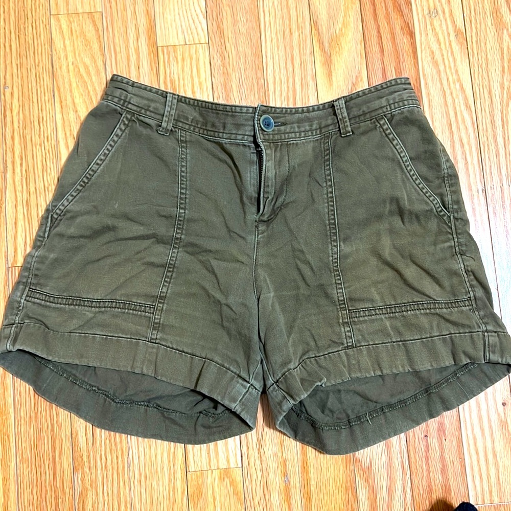 Green Jean Shorts